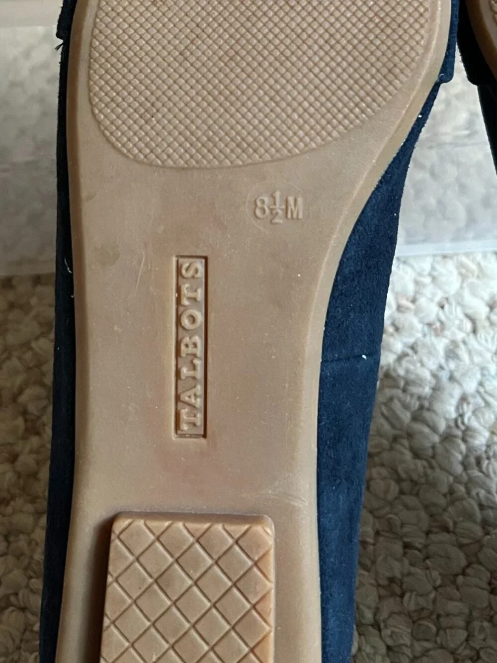 TALBOTS - Francesca Suede Driving Flats - Indigo Blue -- NEW, no Box